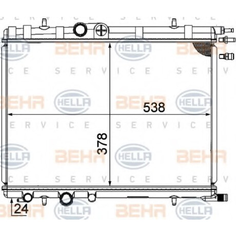 RADIADOR CITROEN - PEUGEOT 307 C4 XSARA 1.6 1.8 2.0 1.9D B9 C/AA 380X540 - RADIADOR CITROEN - PEUGEOT 307 C4 XSARA 1.6 1.8 2.0 1.9D B9 C/AA 380X540 -