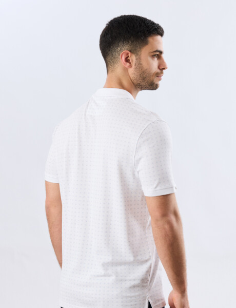 REMERA POLO ESTAMPADA PIQUÉ Blanco
