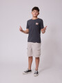 T-SHIRT MUNKE TEEN RUSTY Gris Oscuro