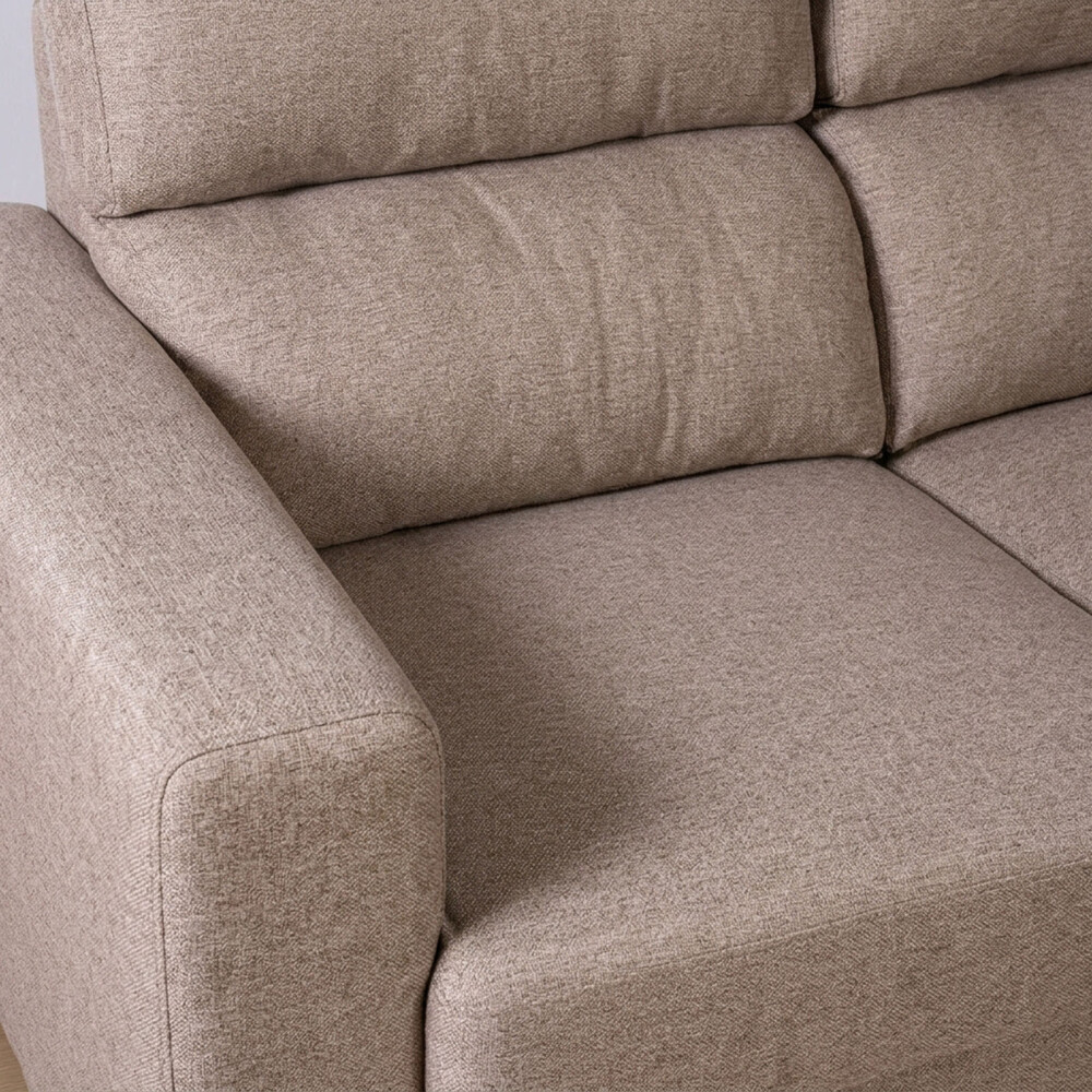 SOFA RETRACTIL 3 CUERPOS TELA MARRON AMBAR TOSTADO
