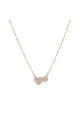 Collar con doble corazon Oreiro dorado