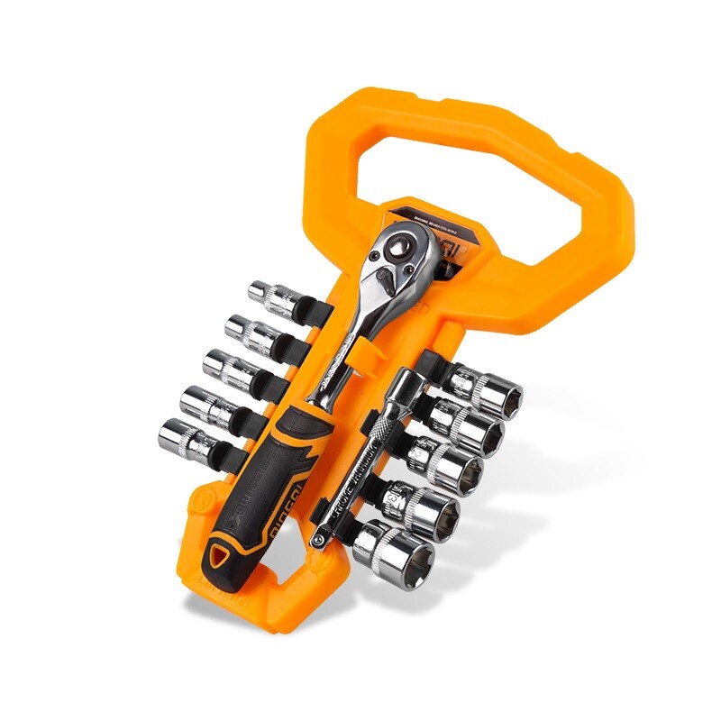 DINGQI JUEGO LLAVE CRIQUET 1/4 + 12 DADOS MM INDUSTRIAL 14 Dingqi Juego Llave Criquet 1/4 + 12 Dados Mm Industrial 14