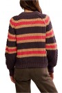 FRANKIE CABLE STRIPED PUL Marron