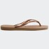Ojotas Havaianas Slim Square Logo Metallic Dorado
