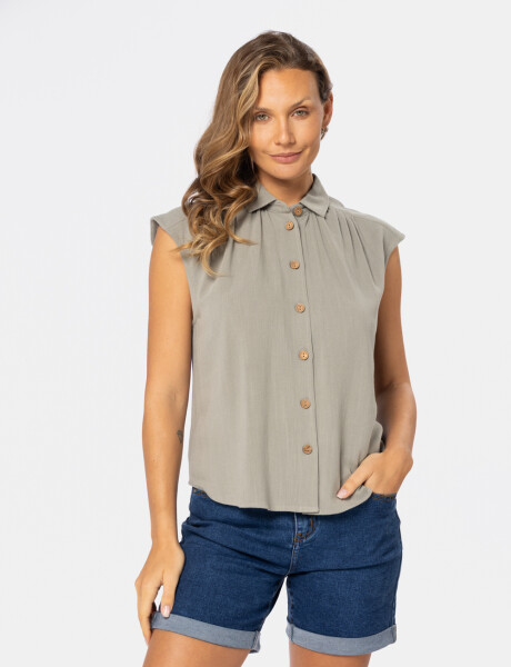 CAMISA DE LINO Verde