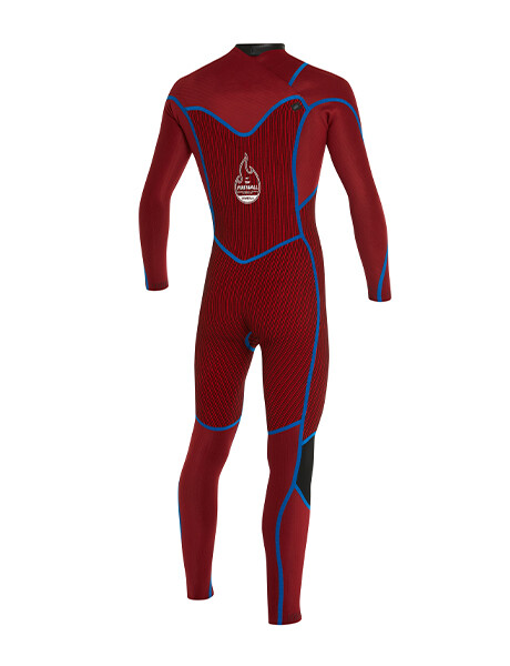 Hyperfreak Fire 4/3 mm - Full Suit Chest Zip Azul