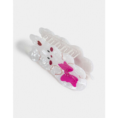 Broche Acrílico Animalito Blanco Crudo