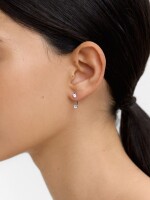 Pendientes Ear Jacket Con Circonitas - Plata De Ley 925 plateado