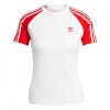 Camisetas Adicolor Raglan Slim 3 bandas de Mujer Blanco