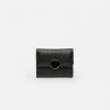 Billetera The Circle En Cuero Graneado Negro