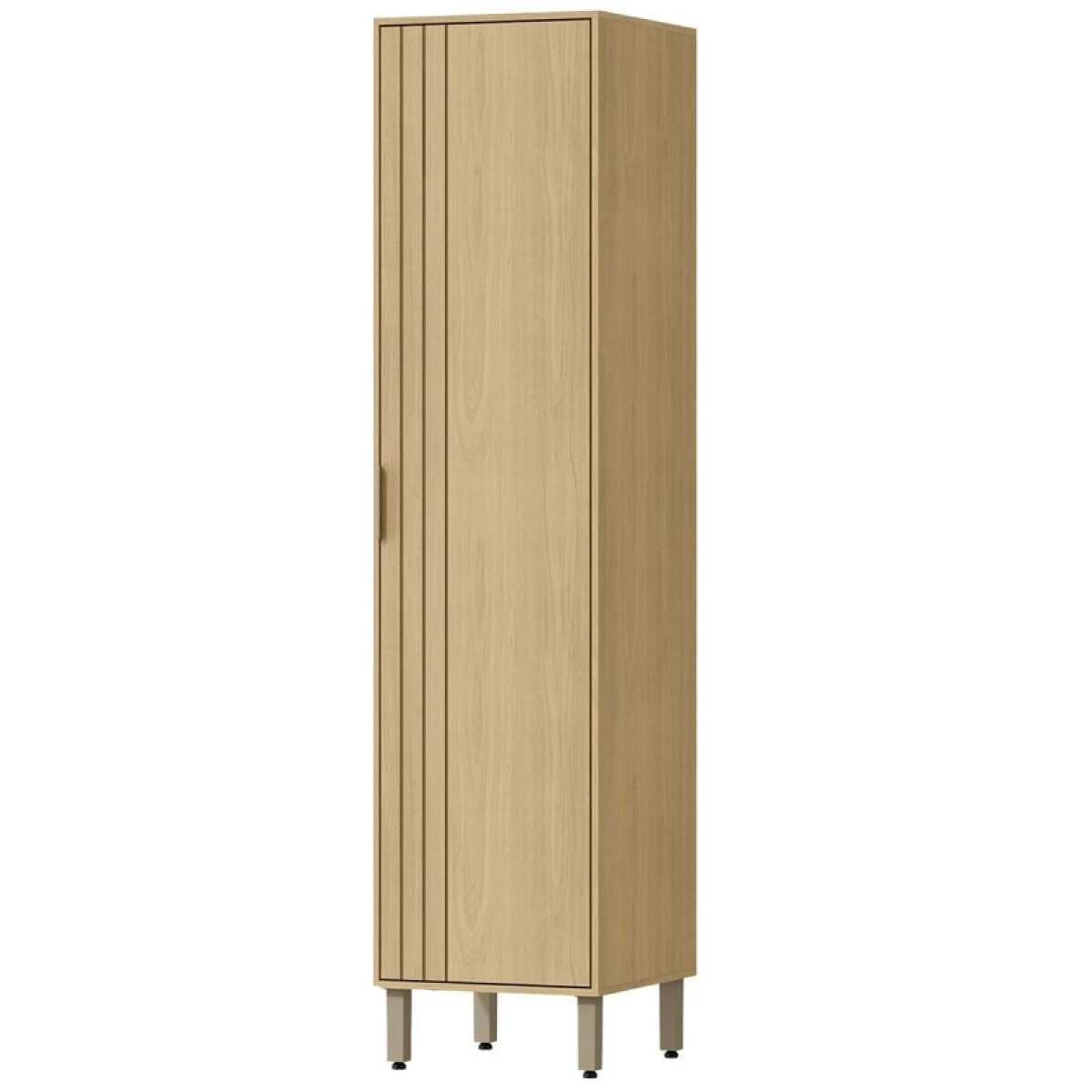 Mueble Panelero Multiusos Linea Gloria 1 Puerta y 5 Estantes - Castaño / Off White 