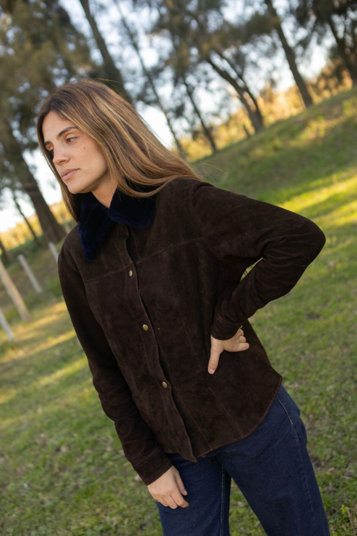 Warm Shirt Chocolate / Azul