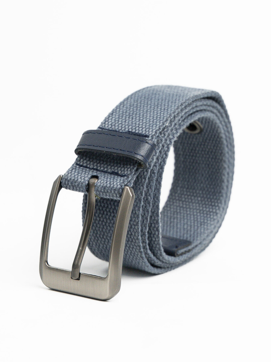 Cinturón de Lona Canvas Hebilla Metal 120 cm - Azul 