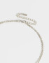 Collares Cortos Con Mariposas Collar Doble Con Mariposas - Plateado