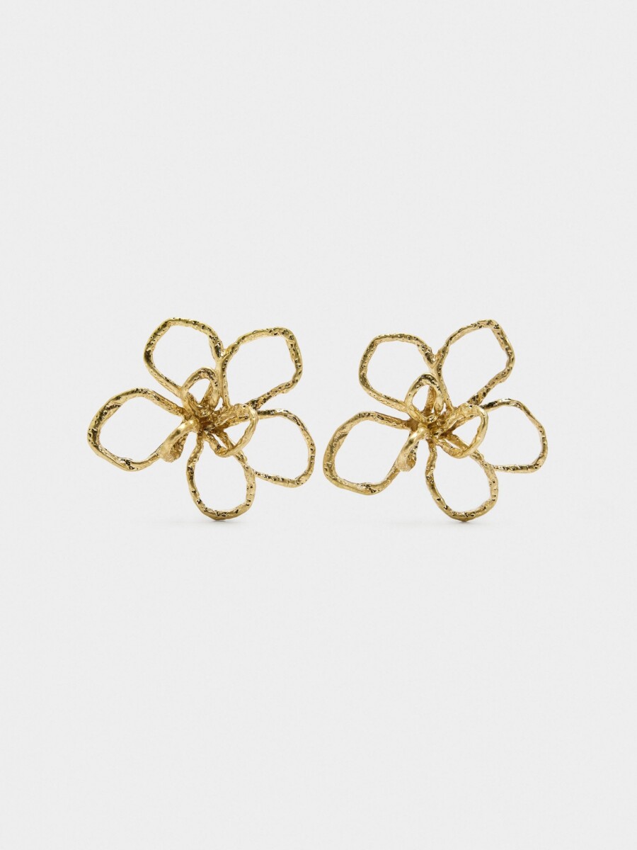 Pendientes De Flor Irregular dorado