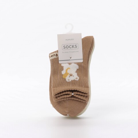 CALCETINES MINI CON OSO Y PAN (2 PARES/CAFÉ 2) CALCETINES MINI CON OSO Y PAN (2 PARES/CAFÉ 2)