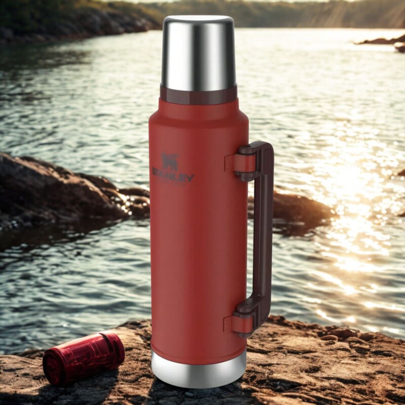 Termo Stanley Ultra 1.4 Litros Con Tapón Cebador Rojo