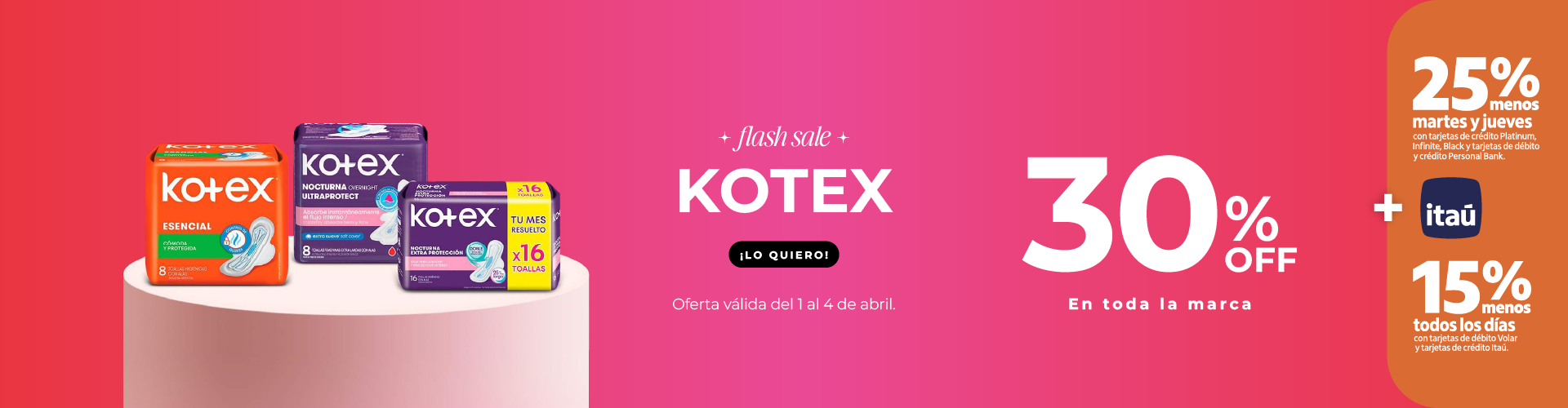 Flash sale Kotex
