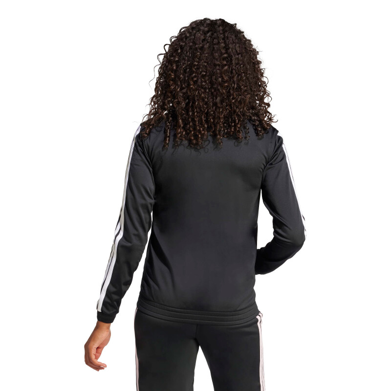Campera de Mujer Adidas Deportiva 3 Tricot Negro - Blanco