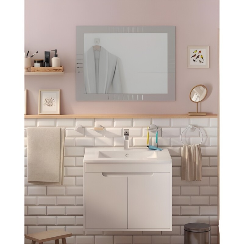 Espejo de baño Sensi D' Acqua 60x80cm Gris Espejo de baño Sensi D' Acqua 60x80cm Gris