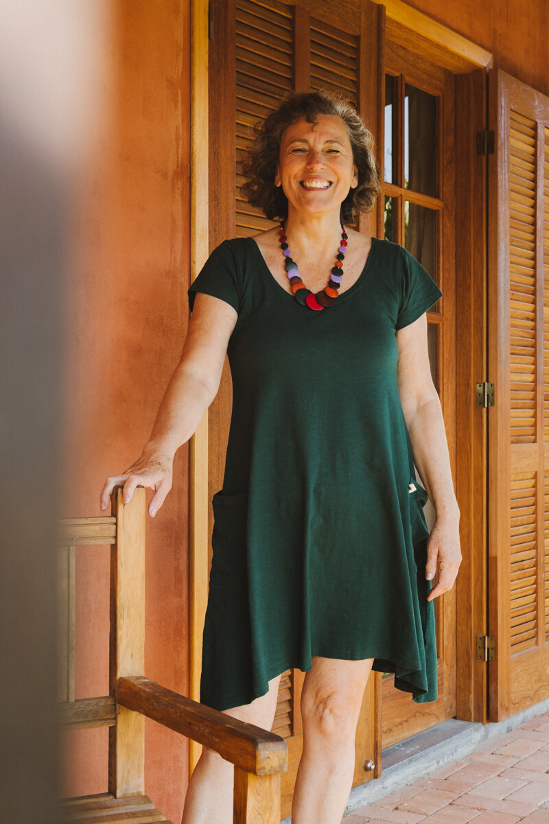 Vestido Corto Magnolia Verde Ingles