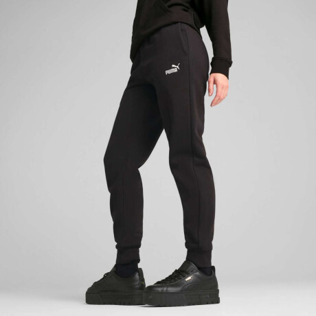 Pantalón Largo Ess Small No. 1 Logo Sweatpants Felpa Chupín de Mujer Negro