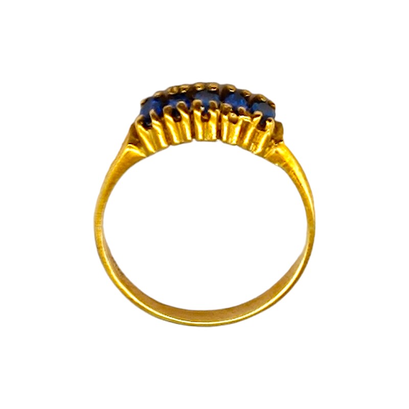 Anillo Vera-Oro Bajo-Piedra Zafiro-AN8105 conpiedra