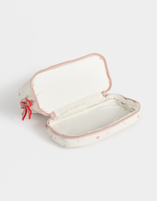 Porta Cosméticos Portacosméticos Cuerina - Estampado Flores