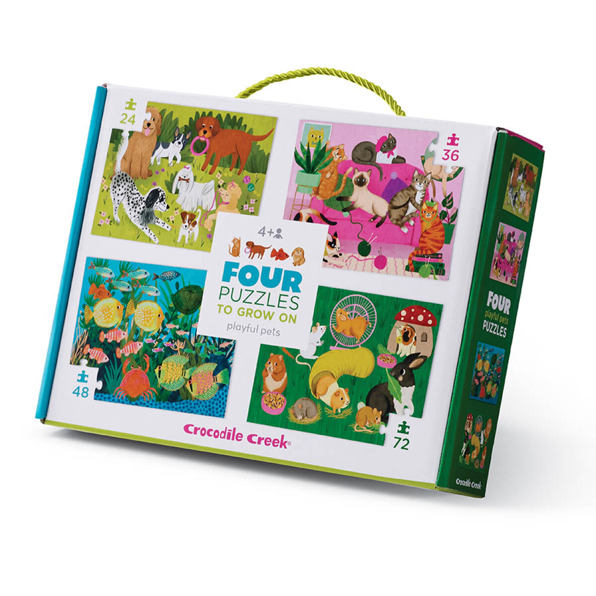 Set X4 Puzzle Crocodile Creek de 24-36-48 Y 72 Piezas Ub - ANIMALES 