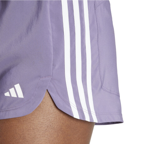 SHORT adidas PACER TRAINING Shadow Violet / White
