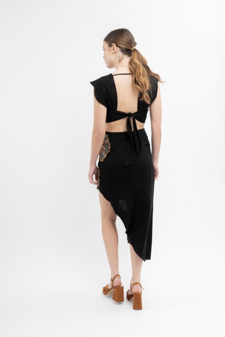 Vestido Floral Negro