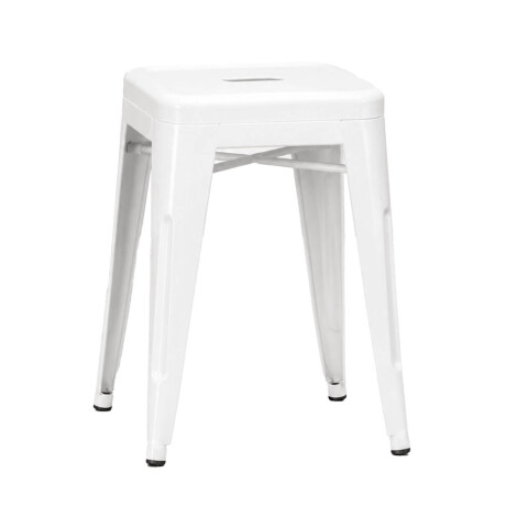 Banco Taburete Metálico Tolix Calidad Cocina Jardín Blanco
