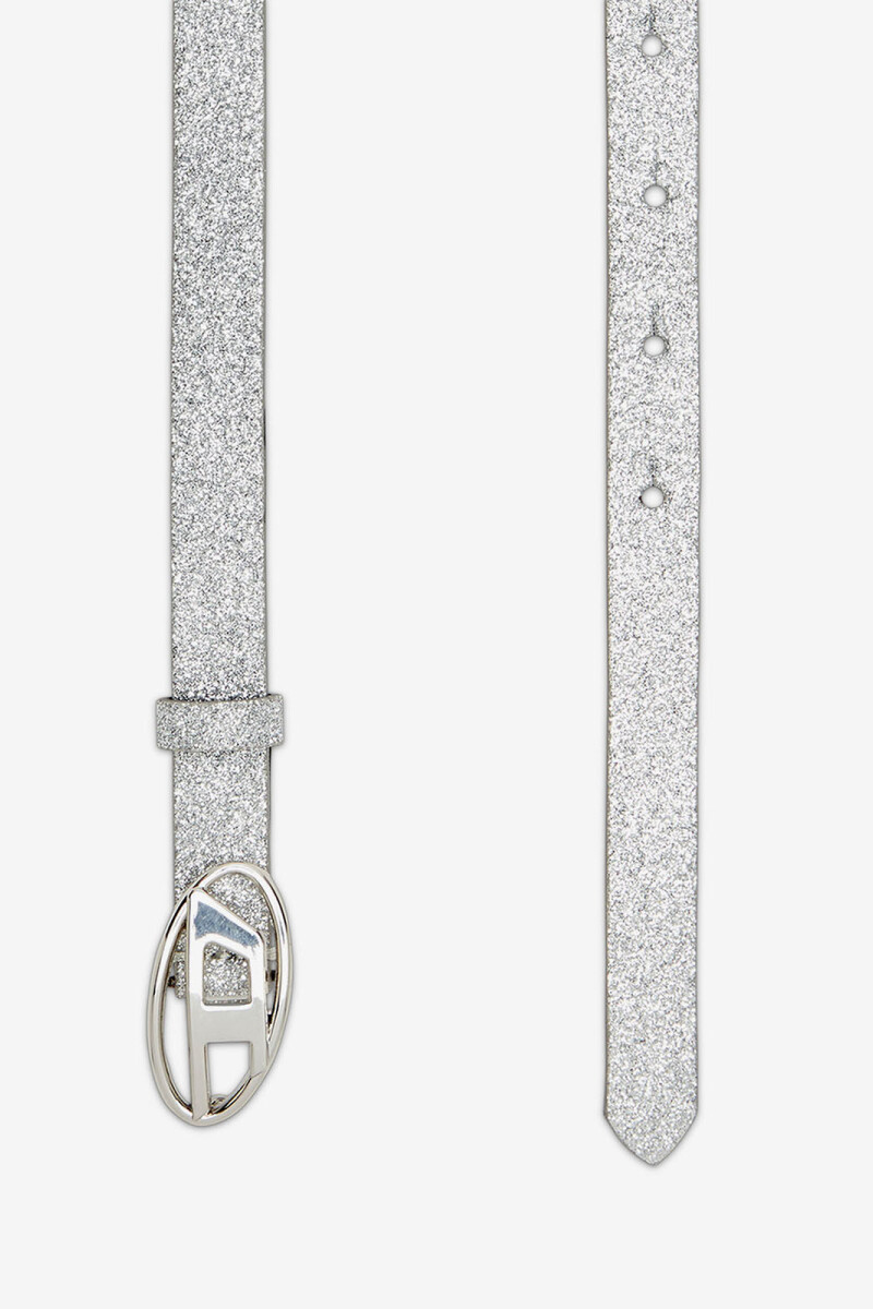 CINTURÓN BRILLO CON LOGO D Plata