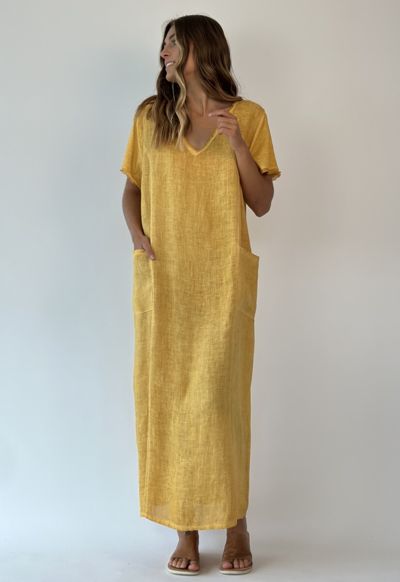 VESTIDO MORINGA - AMARILLO 