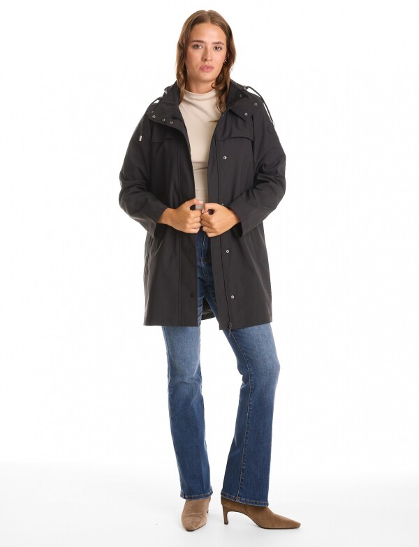 Gabardina Impermeable NEGRO