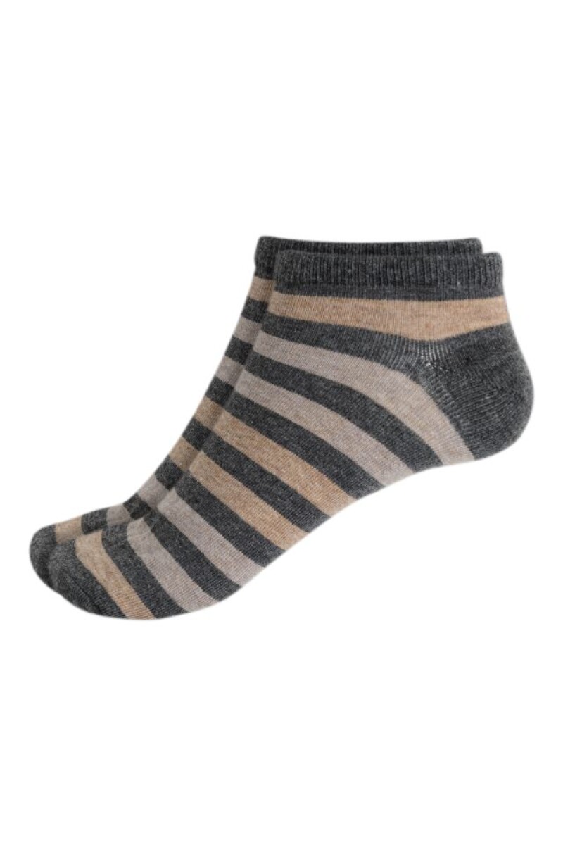 SOQUETE RAYADO - Beige 