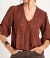 Blusa Encaje Marron