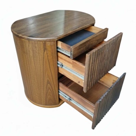 MESA DE LUZ 2 CAJONES MADERA MARRON SOUTHPORT