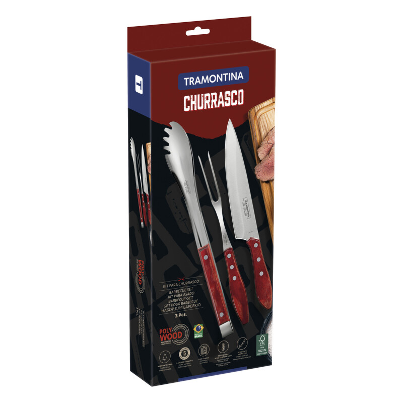 Jgo. Para Asado 3 Pzas Polywood 21198/761 Jgo. Para Asado 3 Pzas Polywood 21198/761
