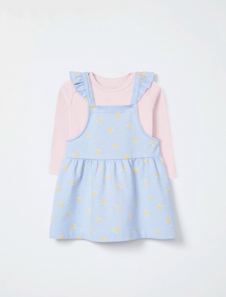 CONJUNTO DE BODY Y JUMPER CELESTE