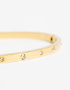 Brazaletes Metal Brazalete Acero Con Bisagra - Dorado