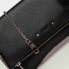 Bandolera Curve en cuero graneado Negro