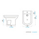 SANITARIO BIDET BARI BLANCO BRILLO LOZA SANITARIA BAÑO 000