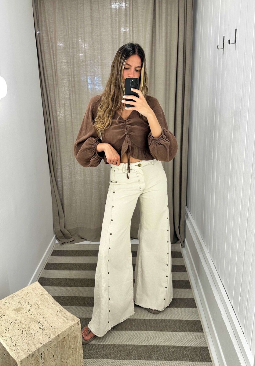 Pantalon Murra - Crudo tachas 