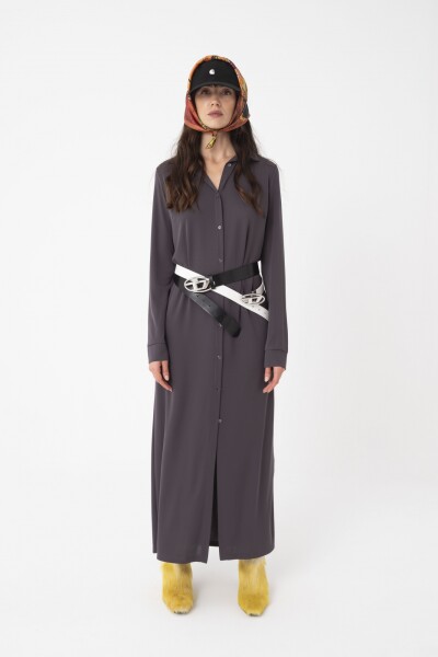 CAMISA LARGA DE MANGA LARGA Gris