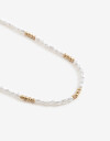 Collares Cortos Perlas Collar Corto Perlas Y Metal - Dorado