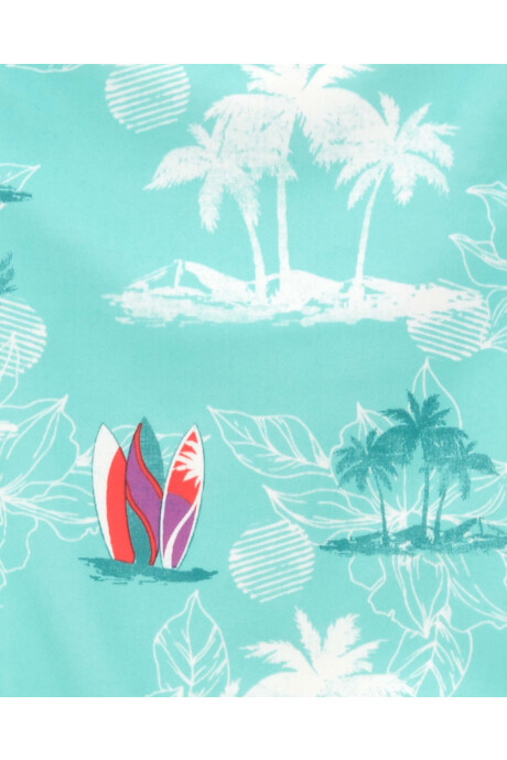 Malla de baño una pieza con protección UPF 50+ diseño playero Sin color