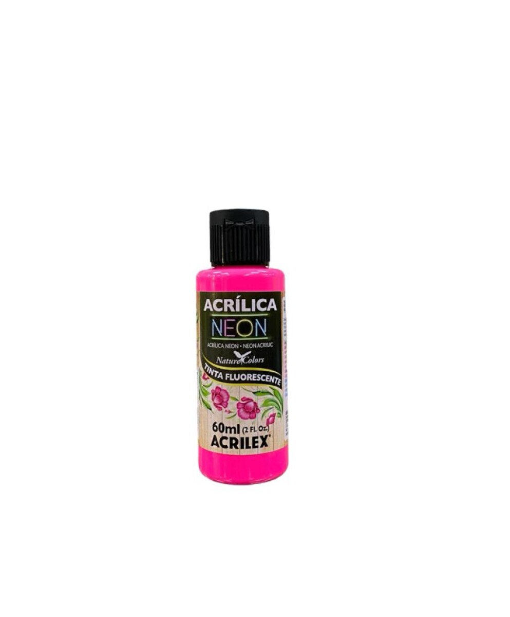 Pintura Acrílica Acrilex Neón 60 ml (Todos los colores) - 107 Rosado 