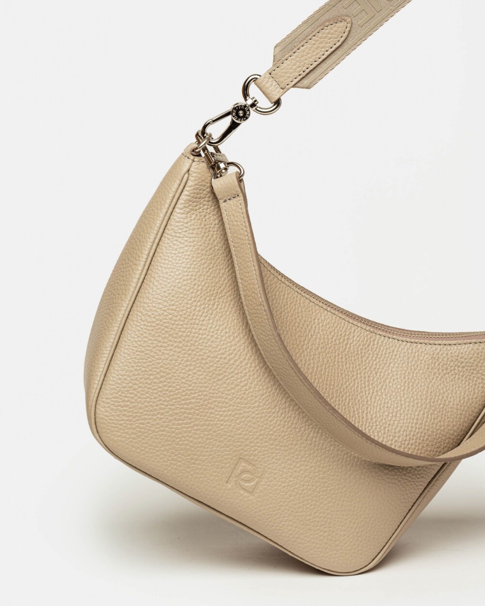 Bandolera Venice en cuero graneado Taupe