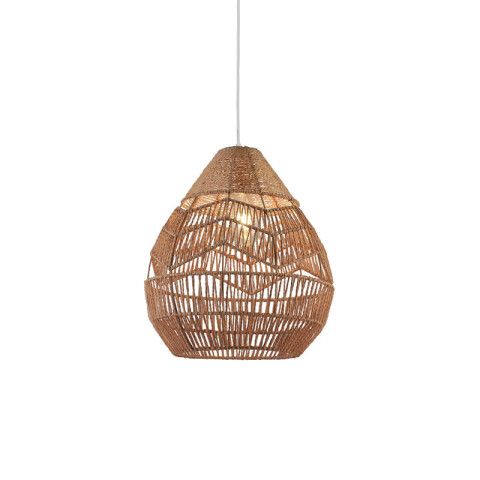 Lámpara colgante campana de metal y cuerda Ø38cm IX9179